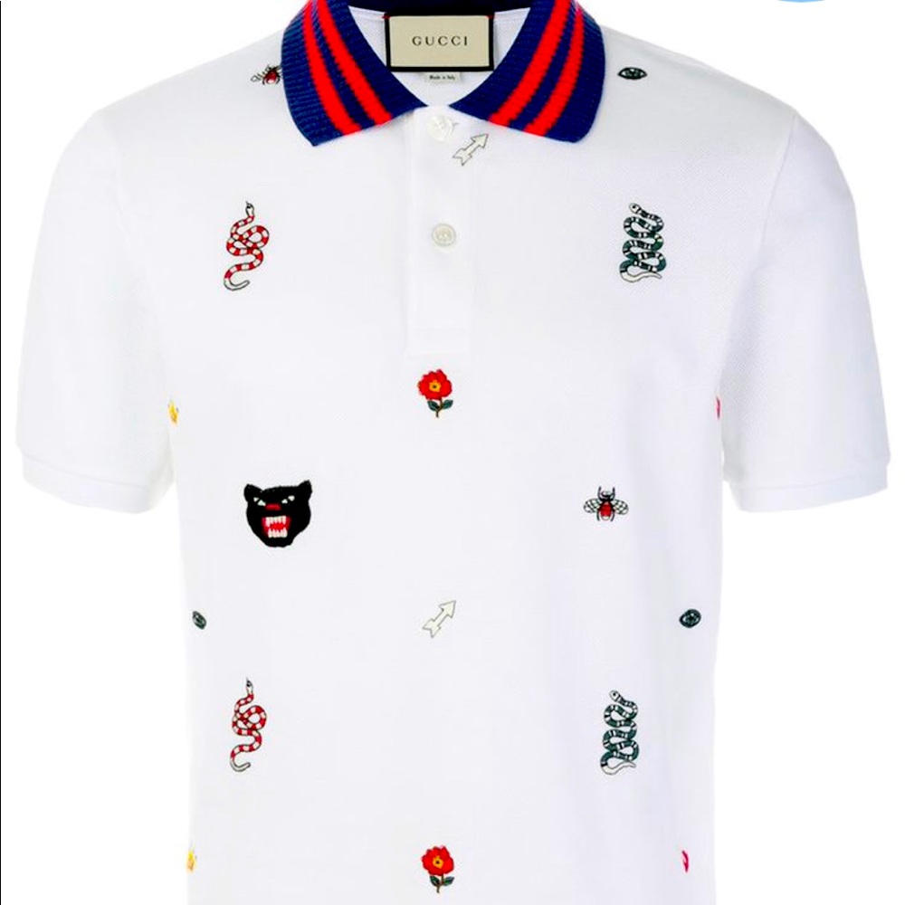 GUCCI Embroidered Polo Shirt